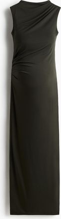 H&M MAMA Drapiertes Maxikleid - Green
