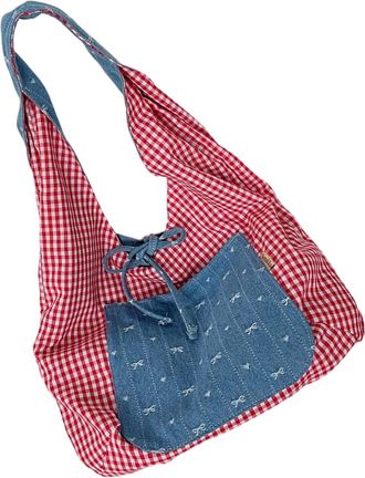 Generic [Zeizafa] Modern Two Tone Design Spacious Shoulder Bag Polyester Fabric Comfortable Ergonomic Handle Casual Clothing Essential Color Contrast Shoulder