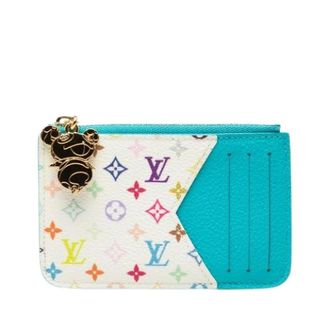 Louis Vuitton Pre-owned Wallets, female, Blue, Size: ONE SIZE Pre-owned Porte Cartes Romy Murakami Takashi Monogram PVC Leather Card Case