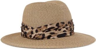 Eugenia Kim Courtney UPF 25+ Packable Straw Fedora in Sand at Nordstrom