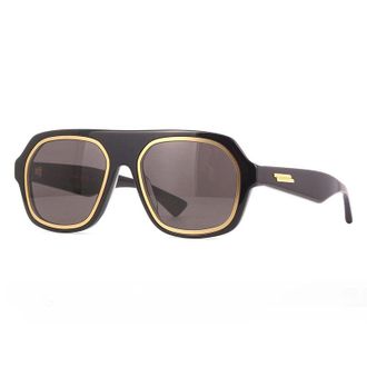 Bottega Veneta BV1217S001 Aviator Full Rim Sunglasses - Black