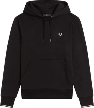 Fred Perry Zwarte Tipped Hoodie - Heren - Hoodies - Zwart - S - Hoodies & sweatvesten