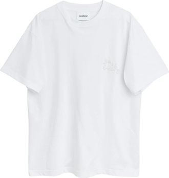 Soulland Kralen Logo T-shirt - unisex - T-shirts - Wit - L/Xl - Katoen - Tops