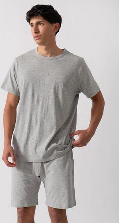 Calvin Klein Mens Calvin Klein Short Sleeve Mens Crew Neck T Shirt - Grey - Size: XL