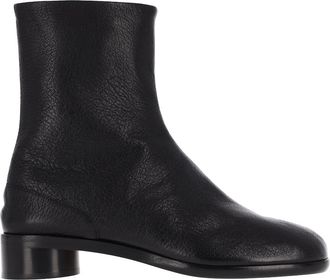 Maison Margiela Black Camel Leather Tabi Boots