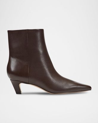 Marc Fisher Danai Leather Zip Ankle Booties
