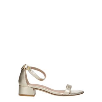 Stuart Weitzman Sandalen Nudist June Frauen Leder Gold/Platin Metallic