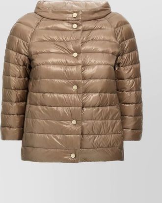 Herno reversible high collar quilted jacket