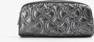 Scalpers Nyquilted Pencil Case in Silver at Nordstrom