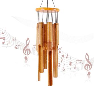 OEM Campana De Viento Conmemorativa De Bamb&uacute; - Gran Campana De Viento De Madera Para Uso Interior Y Exterior - Campana De Viento De 81 Cm Para Jard&iacute;n, Pat
