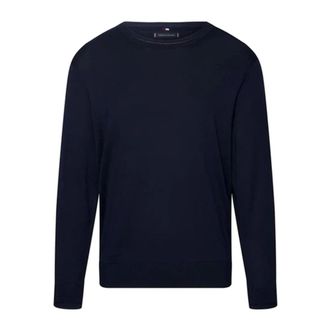 Tommy Hilfiger Round-neck Knitwear, male, Blue, Size: 3XL Round-neck Knitwear