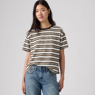 Levi's Vintage Tee - Womens - XS - Multi Colour / Lillian Stripe Egret