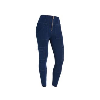 Freddy Jeggings WR.UP stile cargo con vita alta e lunghezza 7/8