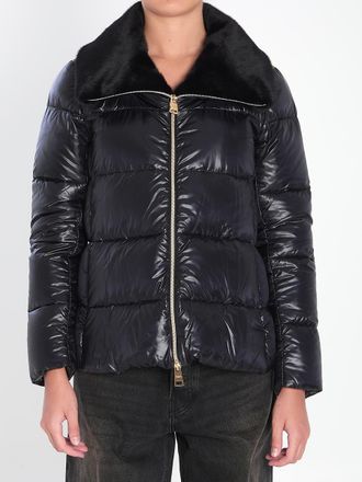 Herno Light Puffer With Collar Fur