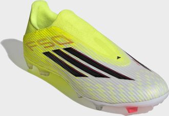 adidas Fussballschuh ADIDAS PERFORMANCE F50 LEAGUE, FESTE/GEMISCHTE B&Ouml;DEN, OHNE SCHN&Uuml;RUNG, Gr. 42,5, team solar gelb 2, core schwarz, lucid rot, Synthetik, T
