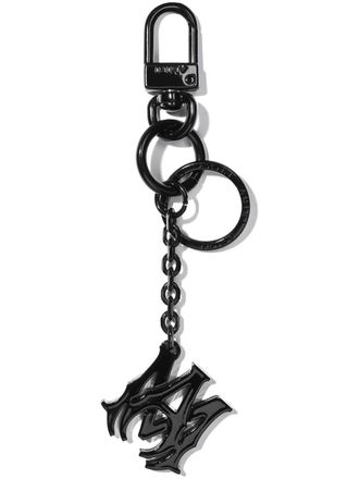 Amiri Portachiavi con placca logo - Nero