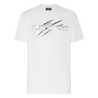 Plein Sport Camiseta Cuello Redondo Chrome Scratch Edition - Sport - Hombre - Blanco - XL