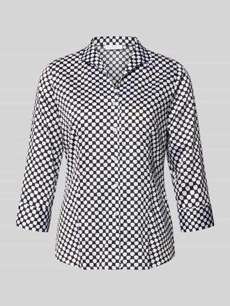 Eterna Bluse mit Hemdblusenkragen und Knopfleiste in Black, Gr&ouml;&szlig;e 34