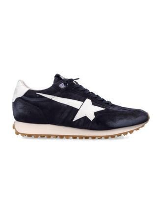 Golden Goose Blue Suede Marathon Sneakers