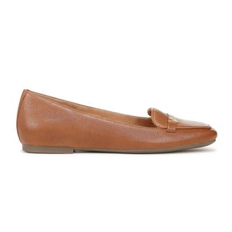 Vionic Hayes Leather Womens Loafers Shoes - Tan - Size:UK 5