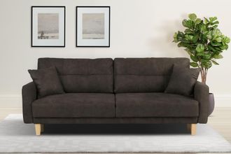 HOME AFFAIRE 3-Sitzer »TRIPLO optionale Schlafsofa mit Bettkasten, Masse B/T/H: 215/100/89 cm« Wahlweise Bettfunktion - Liegefläche 145x191 cm, Rücken-, Zierkissen