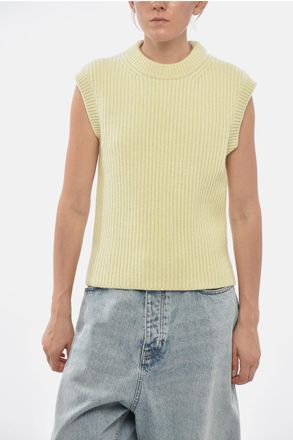 Bottega Veneta Gilet in Lana e Cashmere a Costine Bottega Veneta