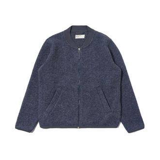 Universal Works Light Jackets, male, Blue, Size: XL Veste bomber zippée