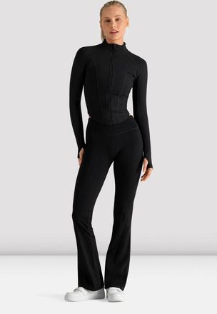 Bloch BLOCH Ladies Apex Rib Contour Zip Jacket, Black