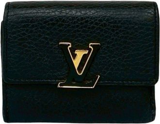 Louis Vuitton Black Pink Leather Wallet (Tri-Fold) (Pre-Owned)