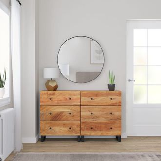 vidaXL Aparador 2 Uds Madera Maciza De Acacia 60x33x75 Cm Vidaxl