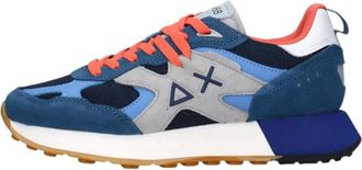 Sun 68 Sneakers, male, Multicolor, 9 UK, Outdoor Leather Trainers with Logo