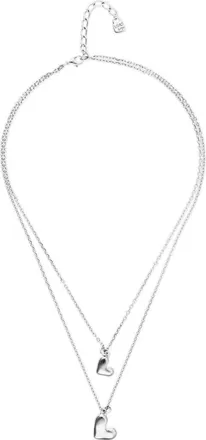 UNOde50 Double Necklace Plated in Sterling Silver with Two Hearts at Nordstrom