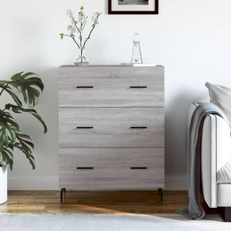 Berkfield Home Sideboard Grey Sonoma 69.5x34x90 cm Engineered Wood