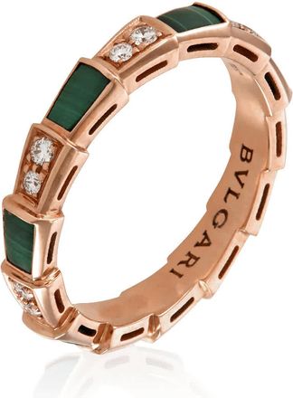 Bulgari Serpenti Viper 18kt Rose Gold Ring, Size 50