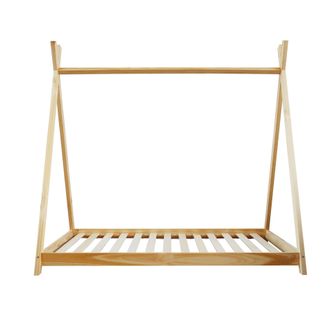 Mobili Rebecca Mobili Rebecca - Rebecca Mobili Marco De Cama Para Ni&ntilde;os Cortina De Madera Natural 80x160 Habitaci&oacute;n Infantil