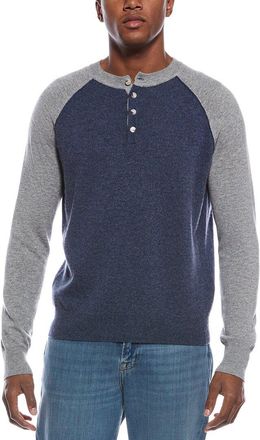 Kier + J Raglan Colorblocked Wool & Cashmere-Blend Henley