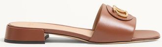 Valentino Garavani VLogo Signature Slide Sandal In Calfskin 20Mm Wo