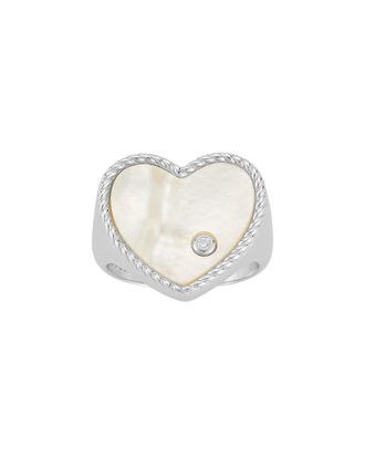 Glaze Jewelry Plated Silver CZ Ring