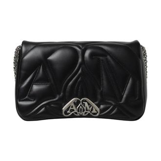 Alexander McQueen Shoulder Bags, female, Black, ONE SIZE, Quilted Monogram Shoulder Bag