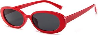 Generic Small Frame Mens Outdoor Sunglasses Vacation Sports Womens Shopping Sun Glasses(Red)