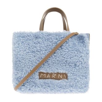 Marni Handbags, female, Blue, Size: ONE SIZE Furry handbag