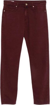 Incotex Heren, Jeans, Rood, Maat: W38