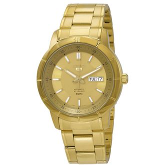 Seiko 5 Automatic Gold Dial Mens Watch SNKN62