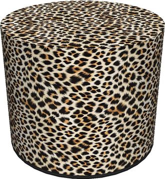 OEM Puf Impermeable Codura Para El Hogar Y El Jard&iacute;n - Estampado De Leopardo, Brillante, Elegante, C&oacute;modo, Estable, Con Cremallera, 40 Cm, Bertoni