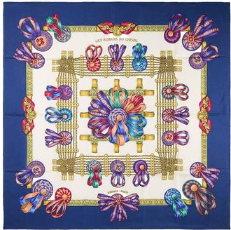 Herm&egrave;s Les Rubans Du Cheval Joachim Metz Silk Scarf (Authentic Pre-Loved)