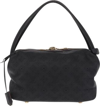 Louis Vuitton Galatea Mahina Leather Black Leather Handbag (Pre-Owned)