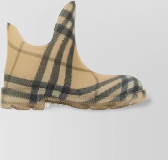 Burberry checked rubber ankle boots