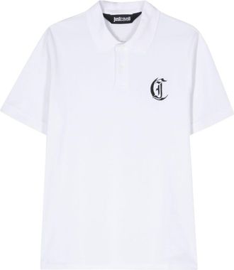 Just Cavalli logo-embroidered polo shirt - men - Cotton - S - White