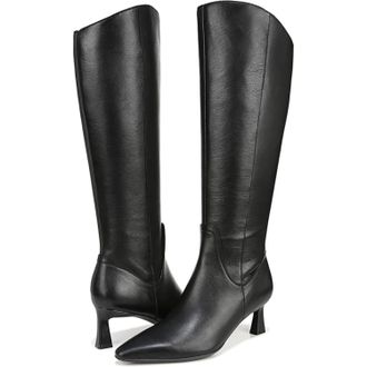 Naturalizer Womens Naturalizer Deesha Boots Black Snip Toe Wide Calf Knee High HAWK2461
