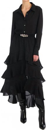 Allison New York Ella Textured Midi Skirt In Black